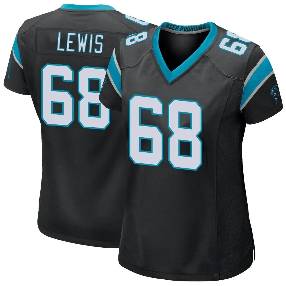 Women's Carolina Panthers Damien Lewis Nike Team Color Game Black Jersey Women's Carolina Panthers Damien Lewis Nike Team Color Game Black Jersey