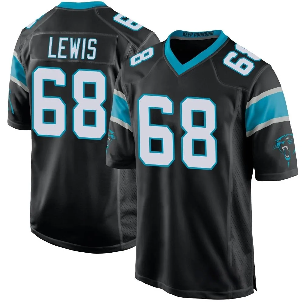 Youth Carolina Panthers Damien Lewis Nike Team Color Game Black Jersey Youth Carolina Panthers Damien Lewis Nike Team Color Game Black Jersey