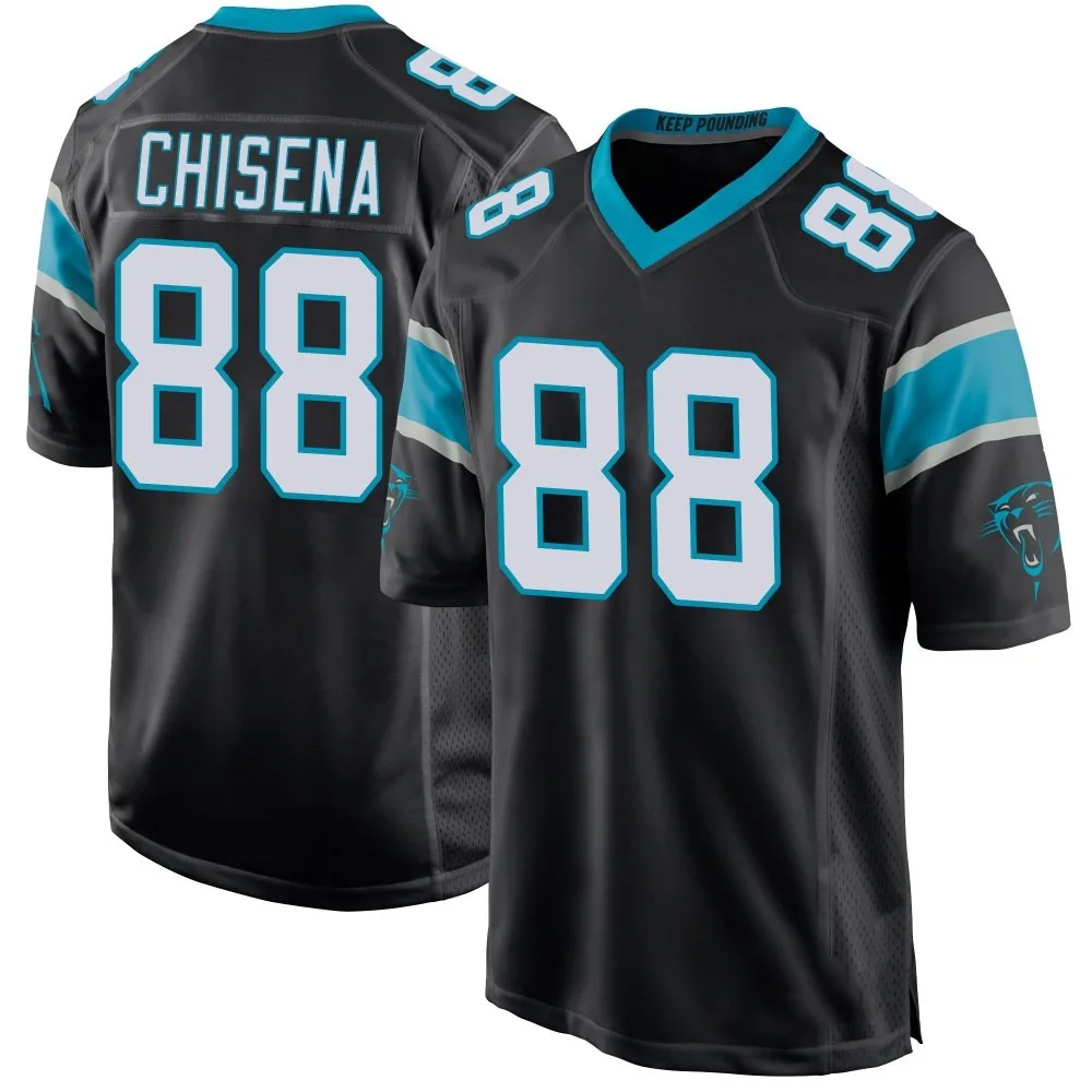 Men's Carolina Panthers Dan Chisena Nike Team Color Game Black Jersey Men's Carolina Panthers Dan Chisena Nike Team Color Game Black Jersey