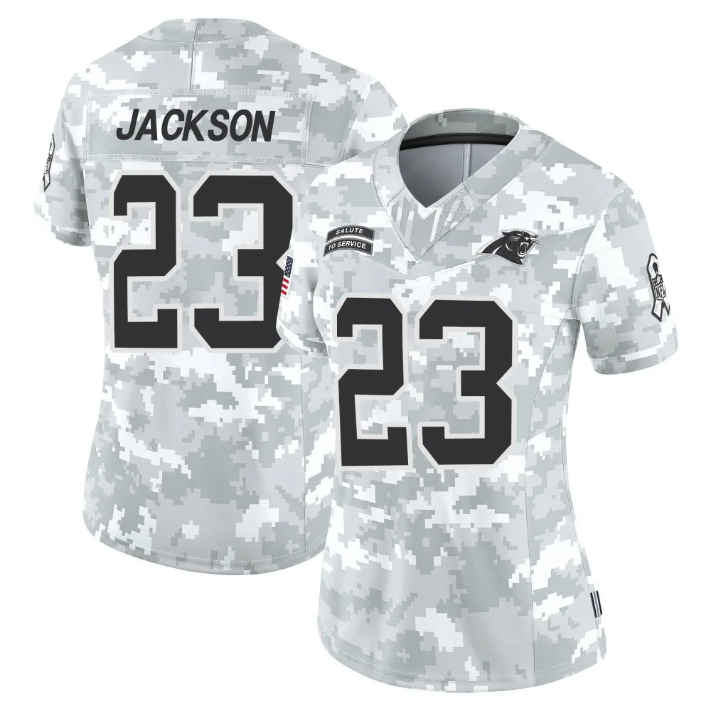 Women's Carolina Panthers Dane Jackson Nike 2024 Salute to Service Limited Arctic Camo Jersey Women's Carolina Panthers Dane Jackson Nike 2024 Salute to Service Limited Arctic Camo Jersey