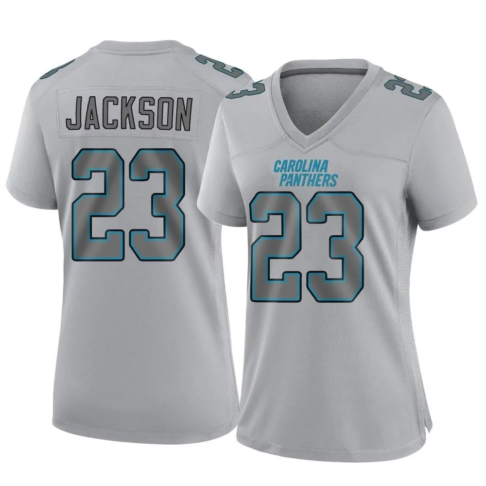 Women's Carolina Panthers Dane Jackson Nike Atmosphere Fashion Game Gray Jersey Women's Carolina Panthers Dane Jackson Nike Atmosphere Fashion Game Gray Jersey