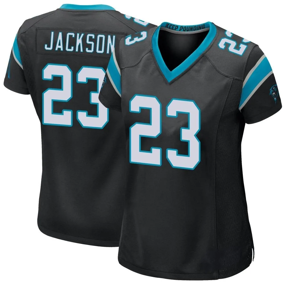 Women's Carolina Panthers Dane Jackson Nike Team Color Game Black Jersey Women's Carolina Panthers Dane Jackson Nike Team Color Game Black Jersey