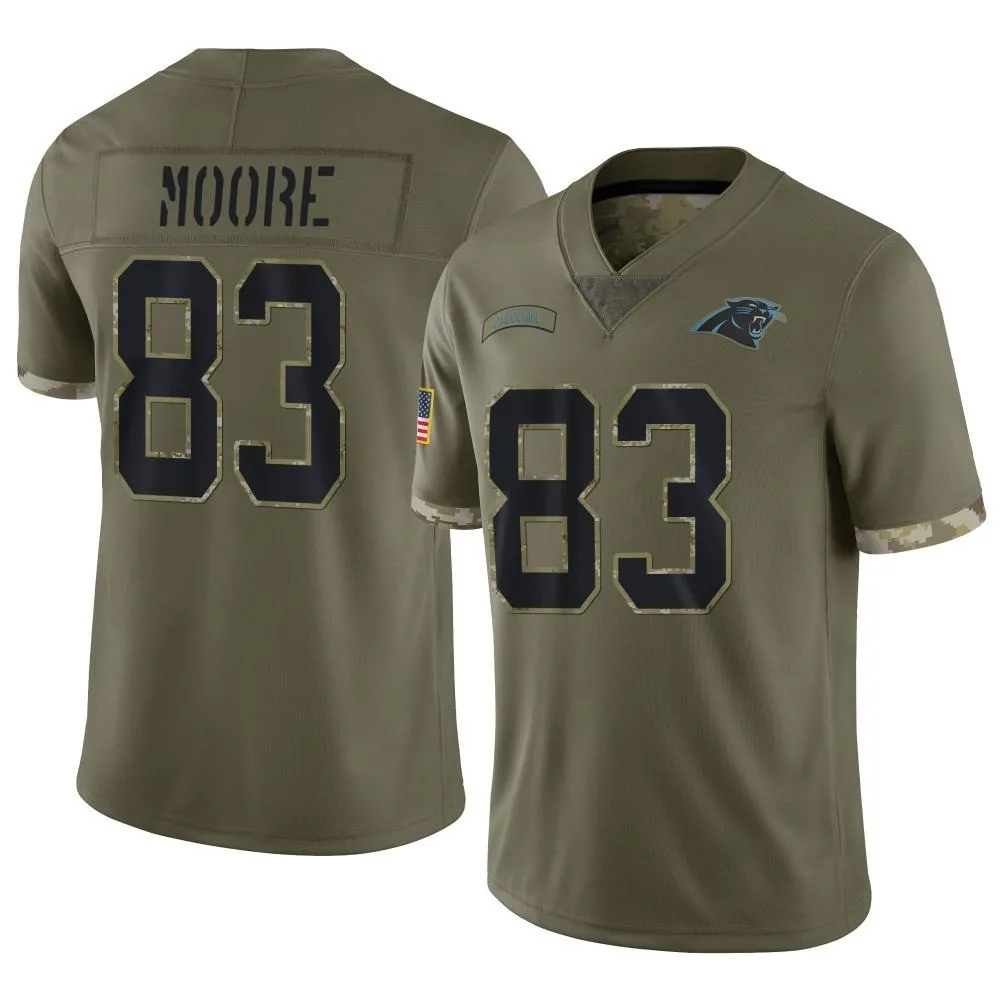 Men's Carolina Panthers David Moore Nike 2022 Salute To Service Limited Olive Jersey Men's Carolina Panthers David Moore Nike 2022 Salute To Service Limited Olive Jersey