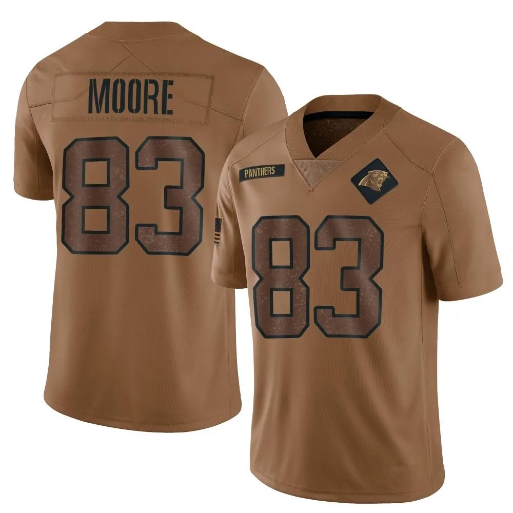 Men's Carolina Panthers David Moore Nike 2023 Salute To Service Limited Brown Jersey Men's Carolina Panthers David Moore Nike 2023 Salute To Service Limited Brown Jersey