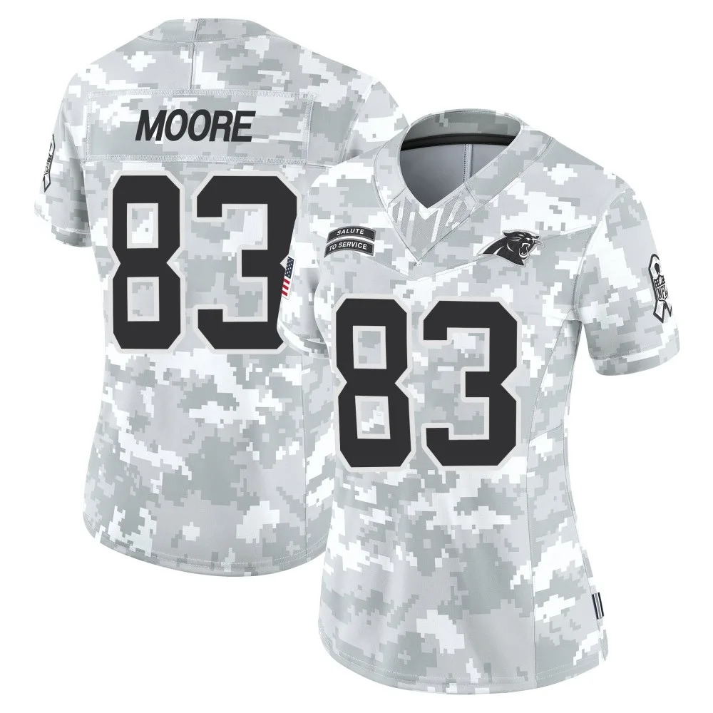Women's Carolina Panthers David Moore Nike 2024 Salute to Service Limited Arctic Camo Jersey Women's Carolina Panthers David Moore Nike 2024 Salute to Service Limited Arctic Camo Jersey