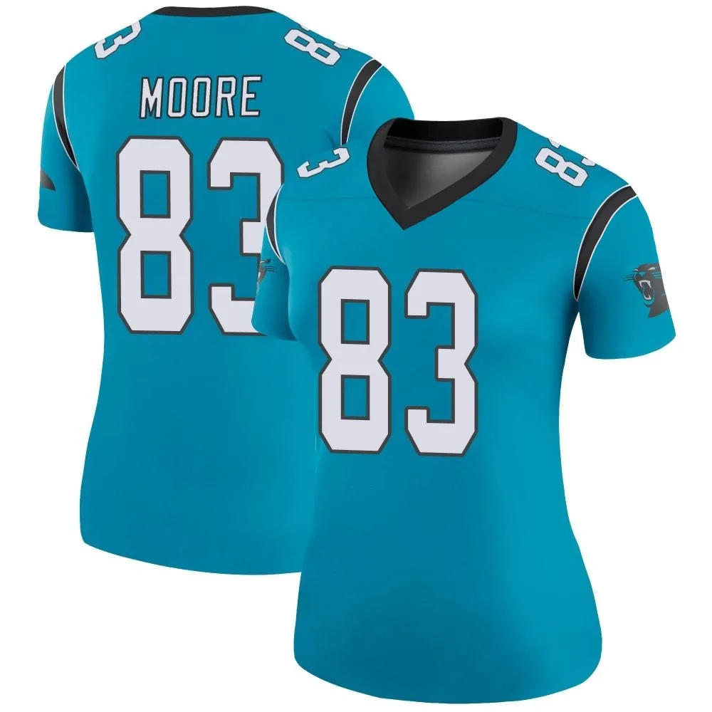 Women's Carolina Panthers David Moore Nike Color Rush Legend Blue Jersey Women's Carolina Panthers David Moore Nike Color Rush Legend Blue Jersey