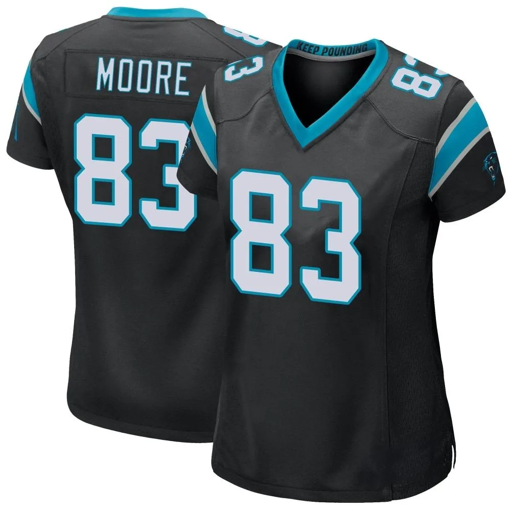 Women's Carolina Panthers David Moore Nike Team Color Game Black Jersey Women's Carolina Panthers David Moore Nike Team Color Game Black Jersey