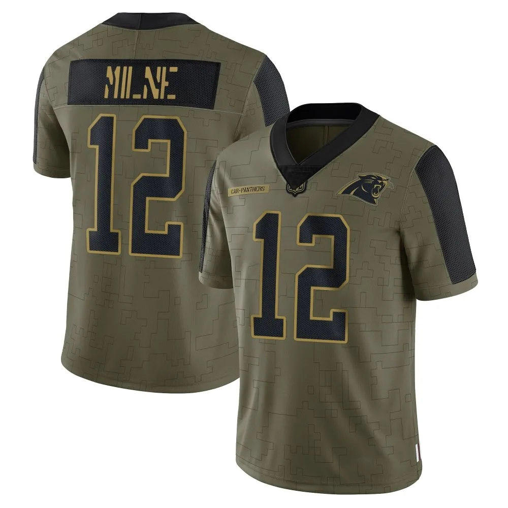 Men's Carolina Panthers Dax Milne Nike 2021 Salute To Service Limited Olive Jersey Men's Carolina Panthers Dax Milne Nike 2021 Salute To Service Limited Olive Jersey