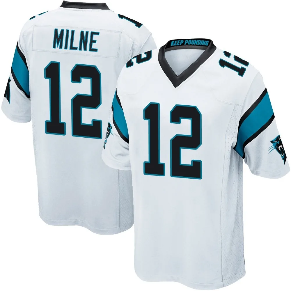 Men's Carolina Panthers Dax Milne Nike Game White Jersey Men's Carolina Panthers Dax Milne Nike Game White Jersey