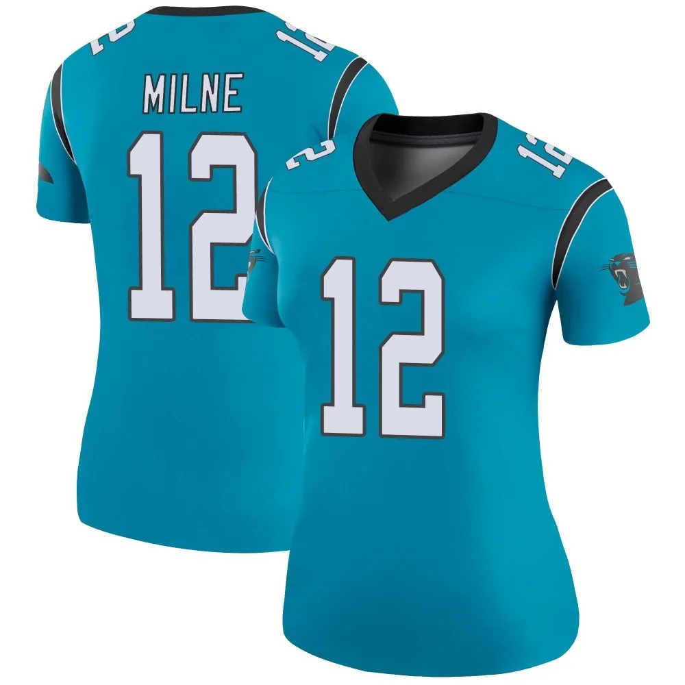 Women's Carolina Panthers Dax Milne Nike Color Rush Legend Blue Jersey Women's Carolina Panthers Dax Milne Nike Color Rush Legend Blue Jersey