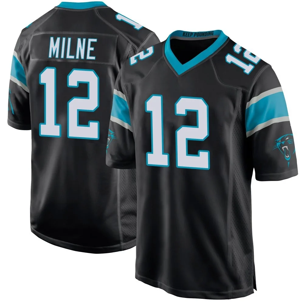 Youth Carolina Panthers Dax Milne Nike Team Color Game Black Jersey Youth Carolina Panthers Dax Milne Nike Team Color Game Black Jersey