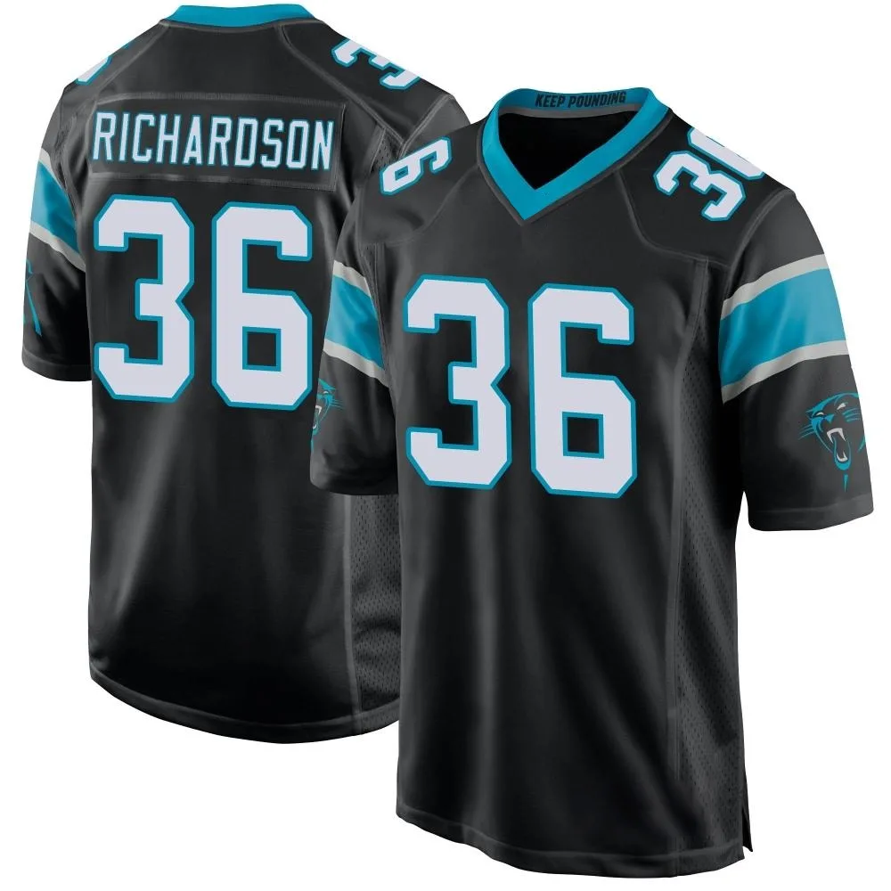 Men's Carolina Panthers Demani Richardson Nike Team Color Game Black Jersey Men's Carolina Panthers Demani Richardson Nike Team Color Game Black Jersey