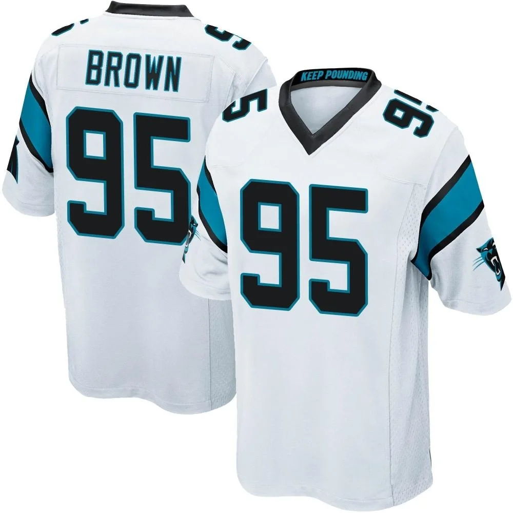 Men's Carolina Panthers Derrick Brown Nike Game White Jersey Men's Carolina Panthers Derrick Brown Nike Game White Jersey