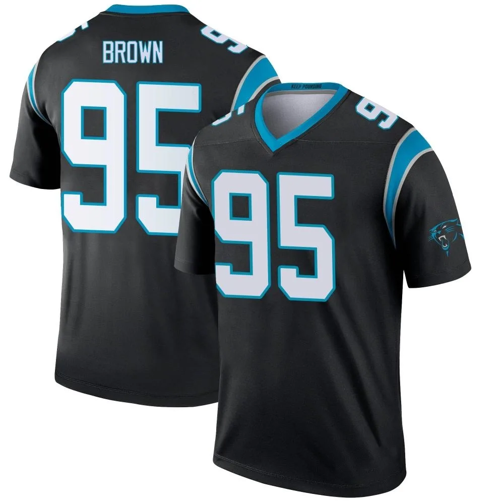 Men's Carolina Panthers Derrick Brown Nike Legend Black Jersey Men's Carolina Panthers Derrick Brown Nike Legend Black Jersey