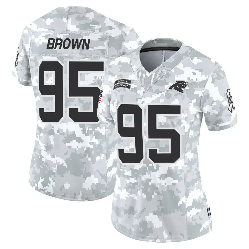 Women's Carolina Panthers Derrick Brown Nike 2024 Salute to Service Limited Arctic Camo Jersey Women's Carolina Panthers Derrick Brown Nike 2024 Salute to Service Limited Arctic Camo Jersey