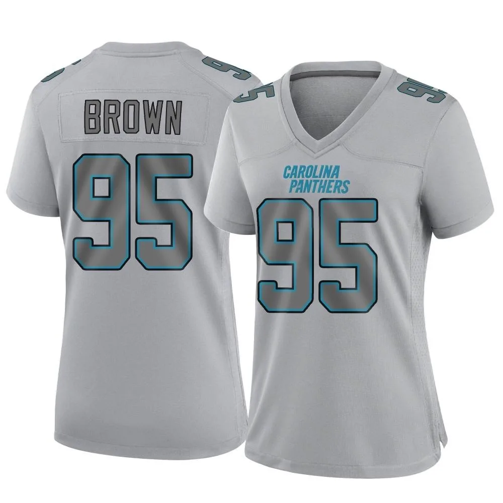 Women's Carolina Panthers Derrick Brown Nike Atmosphere Fashion Game Gray Jersey Women's Carolina Panthers Derrick Brown Nike Atmosphere Fashion Game Gray Jersey