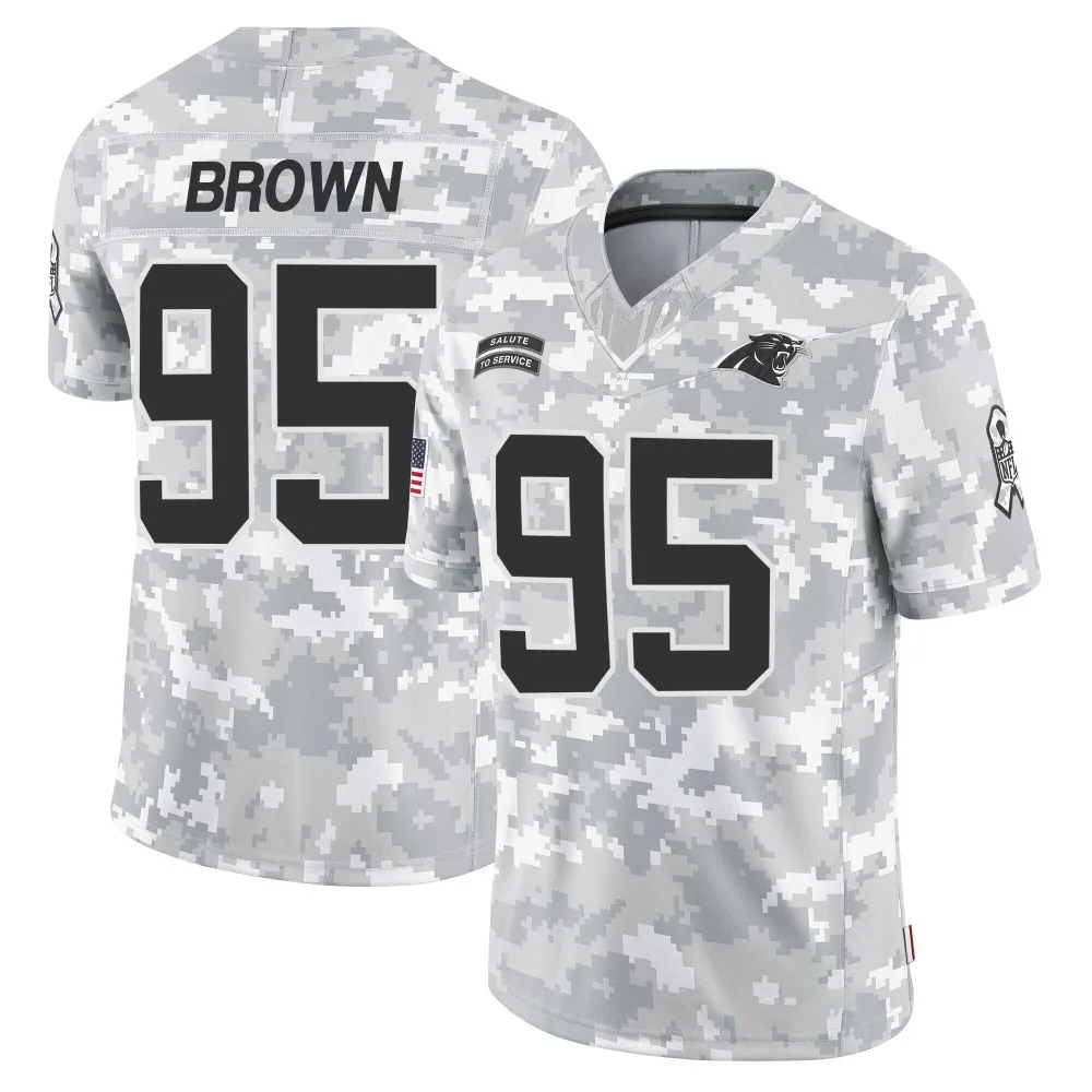 Youth Carolina Panthers Derrick Brown Nike 2024 Salute to Service Limited Arctic Camo Jersey Youth Carolina Panthers Derrick Brown Nike 2024 Salute to Service Limited Arctic Camo Jersey
