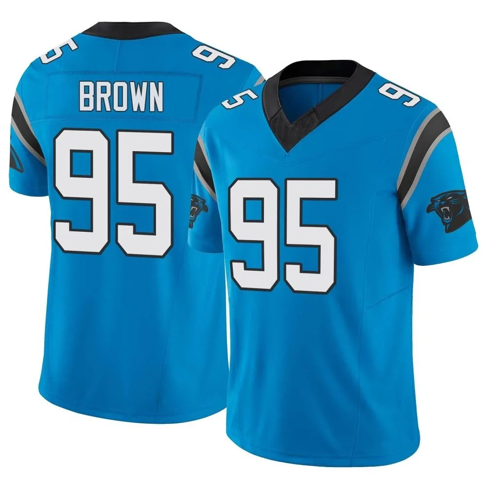 Youth Carolina Panthers Derrick Brown Nike Vapor F.U.S.E. Limited Blue Jersey Youth Carolina Panthers Derrick Brown Nike Vapor F.U.S.E. Limited Blue Jersey