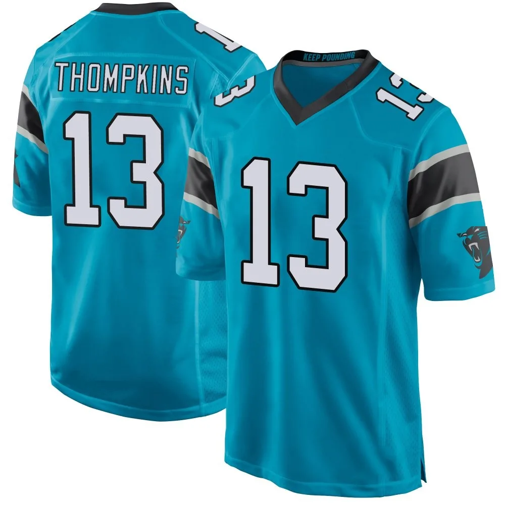 Men's Carolina Panthers Deven Thompkins Nike Alternate Game Blue Jersey Men's Carolina Panthers Deven Thompkins Nike Alternate Game Blue Jersey