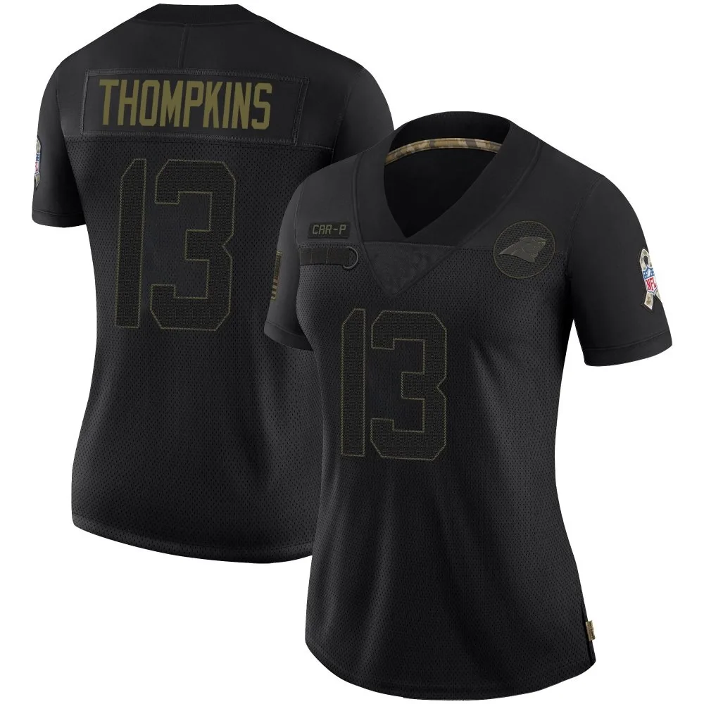 Women's Carolina Panthers Deven Thompkins Nike 2020 Salute To Service Limited Black Jersey Women's Carolina Panthers Deven Thompkins Nike 2020 Salute To Service Limited Black Jersey