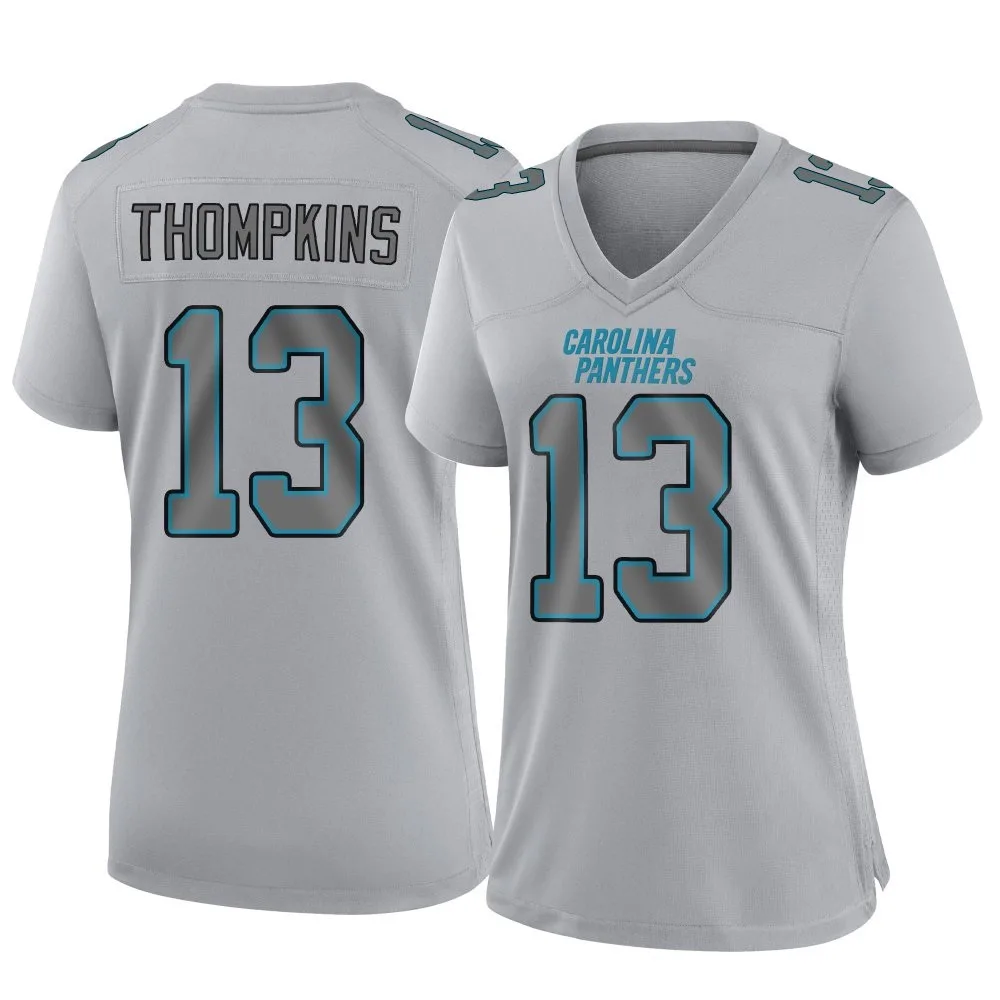 Women's Carolina Panthers Deven Thompkins Nike Atmosphere Fashion Game Gray Jersey Women's Carolina Panthers Deven Thompkins Nike Atmosphere Fashion Game Gray Jersey