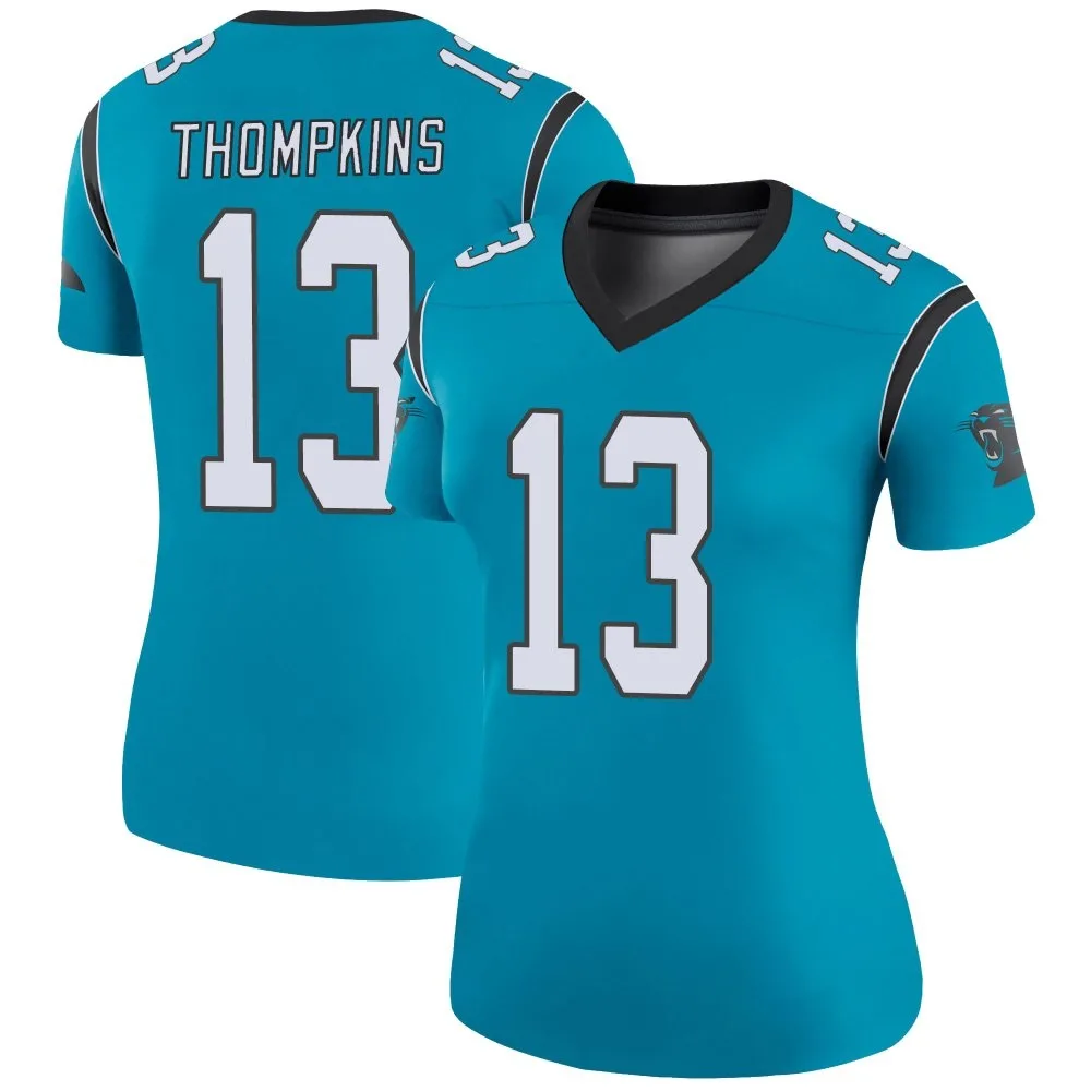 Women's Carolina Panthers Deven Thompkins Nike Color Rush Legend Blue Jersey Women's Carolina Panthers Deven Thompkins Nike Color Rush Legend Blue Jersey