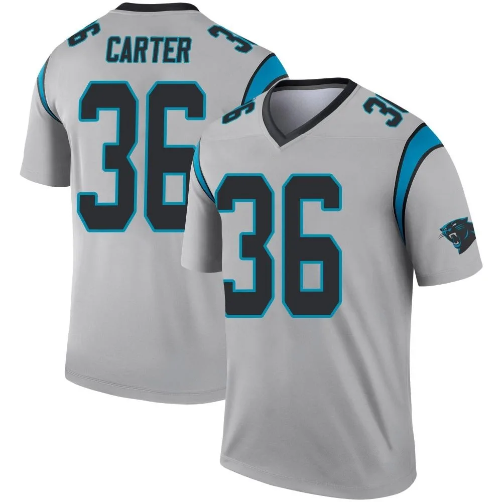 Men's Carolina Panthers Devin Carter Nike Inverted Silver Legend Jersey Men's Carolina Panthers Devin Carter Nike Inverted Silver Legend Jersey