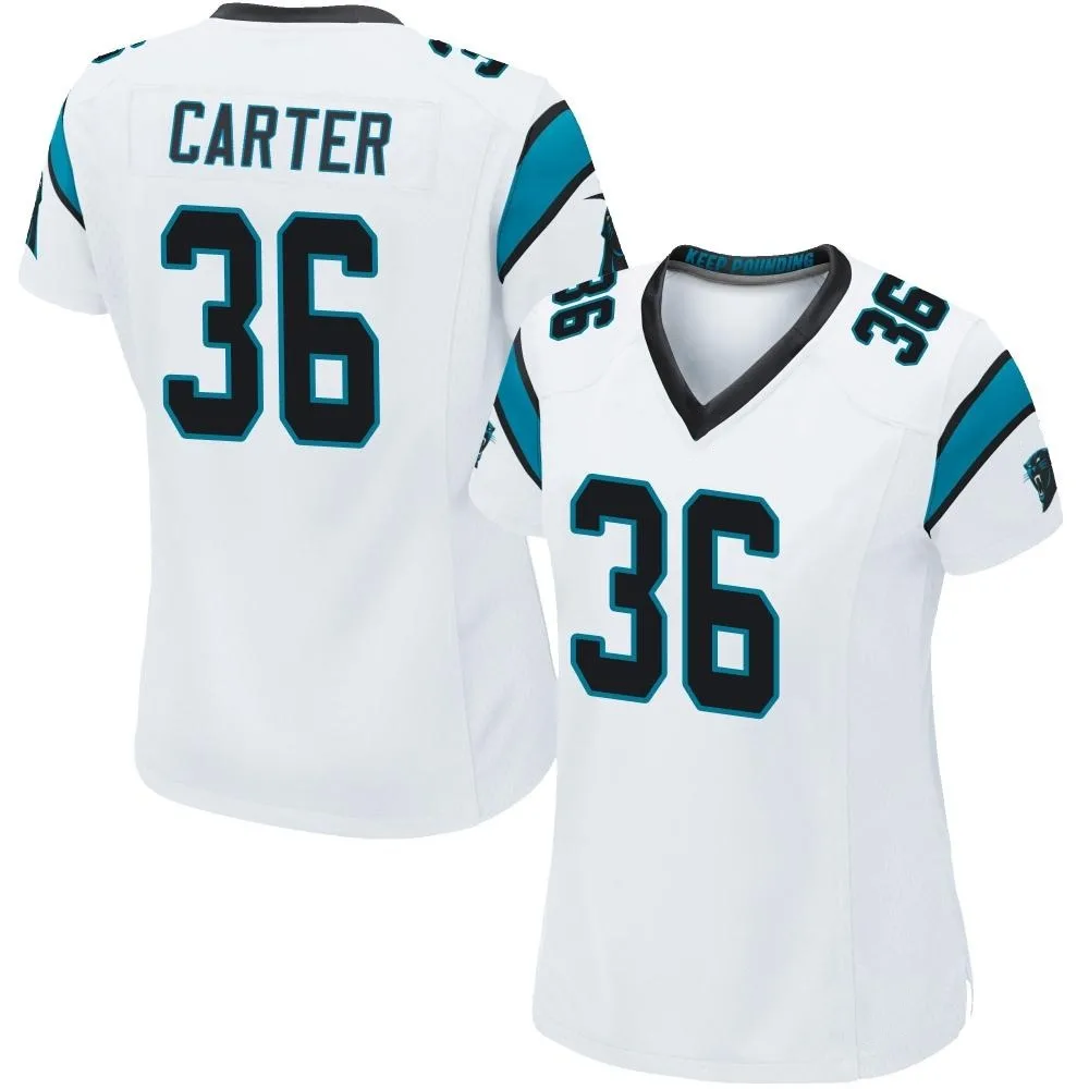 Women's Carolina Panthers Devin Carter Nike Game White Jersey Women's Carolina Panthers Devin Carter Nike Game White Jersey