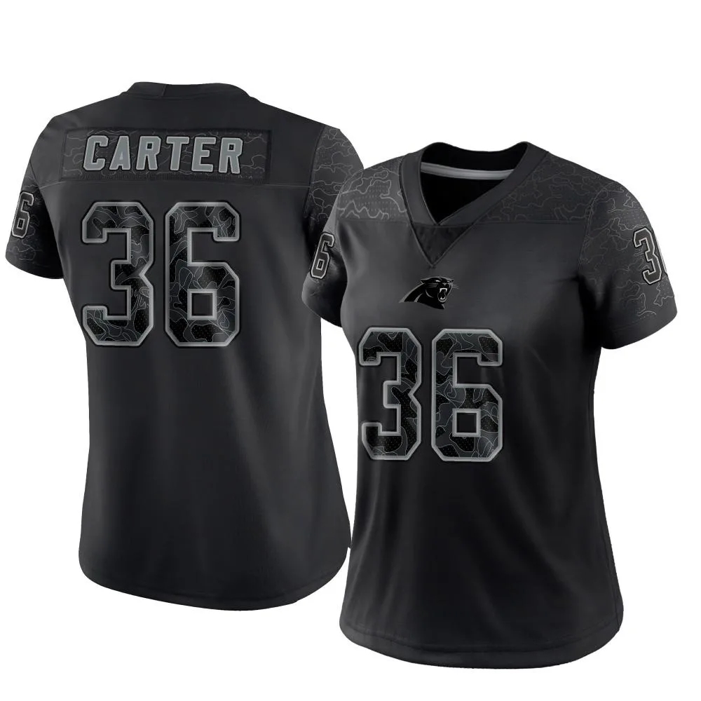 Women's Carolina Panthers Devin Carter Nike Reflective Limited Black Jersey Women's Carolina Panthers Devin Carter Nike Reflective Limited Black Jersey