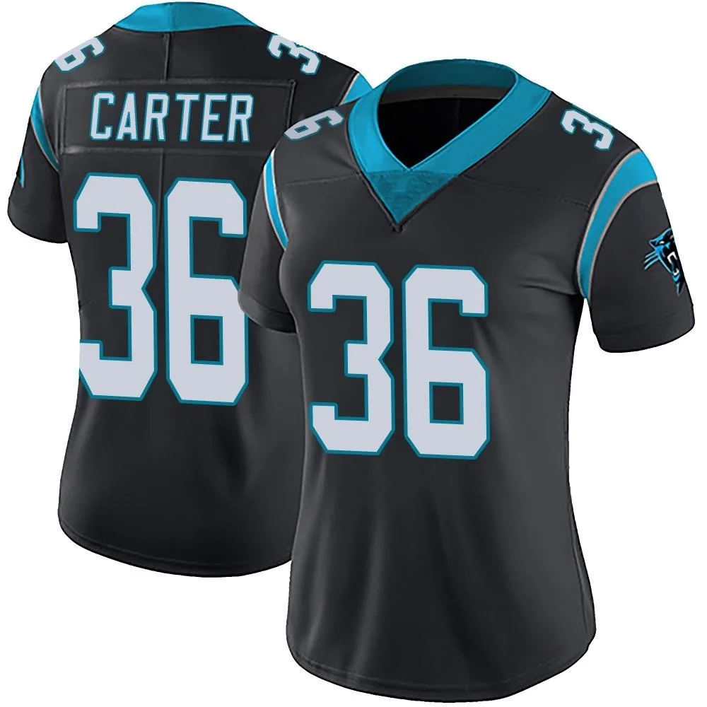Women's Carolina Panthers Devin Carter Nike Team Color Vapor Untouchable Limited Black Jersey Women's Carolina Panthers Devin Carter Nike Team Color Vapor Untouchable Limited Black Jersey