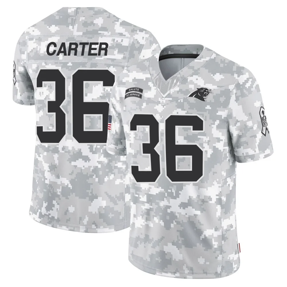 Youth Carolina Panthers Devin Carter Nike 2024 Salute to Service Limited Arctic Camo Jersey Youth Carolina Panthers Devin Carter Nike 2024 Salute to Service Limited Arctic Camo Jersey