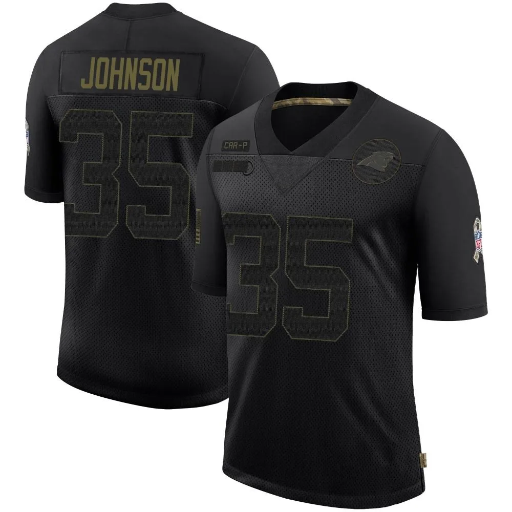 Men's Carolina Panthers Dillon Johnson Nike 2020 Salute To Service Limited Black Jersey Men's Carolina Panthers Dillon Johnson Nike 2020 Salute To Service Limited Black Jersey