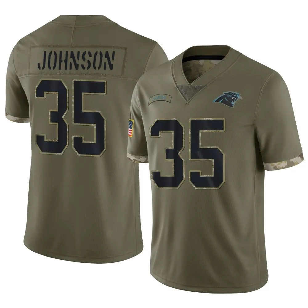 Men's Carolina Panthers Dillon Johnson Nike 2022 Salute To Service Limited Olive Jersey Men's Carolina Panthers Dillon Johnson Nike 2022 Salute To Service Limited Olive Jersey