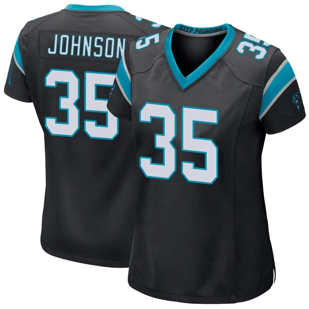 Women's Carolina Panthers Dillon Johnson Nike Team Color Game Black Jersey Women's Carolina Panthers Dillon Johnson Nike Team Color Game Black Jersey
