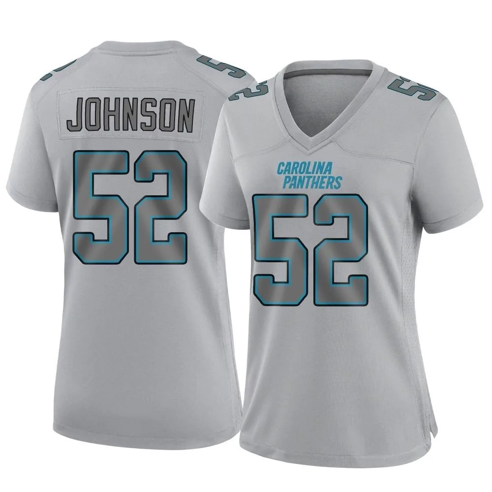 Women's Carolina Panthers Dj Johnson Nike Atmosphere Fashion Game Gray Jersey Women's Carolina Panthers Dj Johnson Nike Atmosphere Fashion Game Gray Jersey