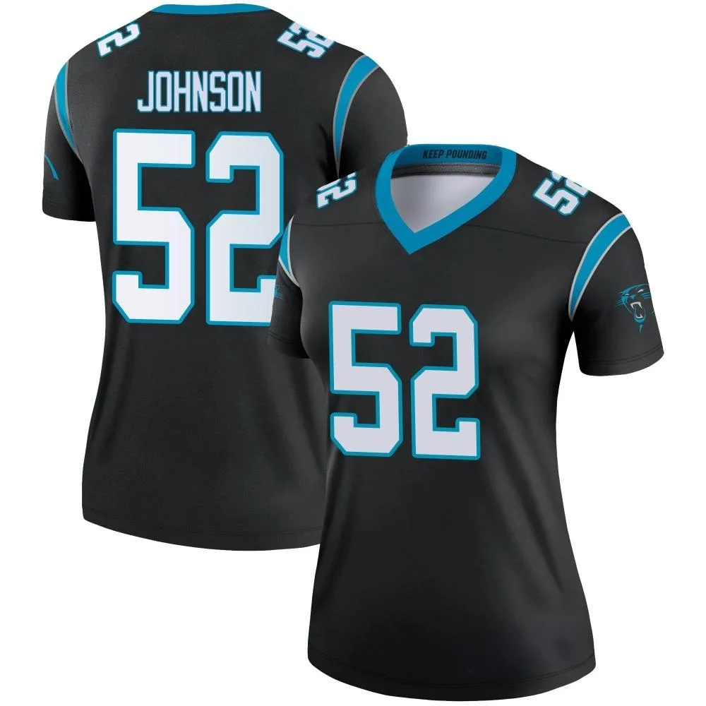 Women's Carolina Panthers Dj Johnson Nike Legend Black Jersey Women's Carolina Panthers Dj Johnson Nike Legend Black Jersey