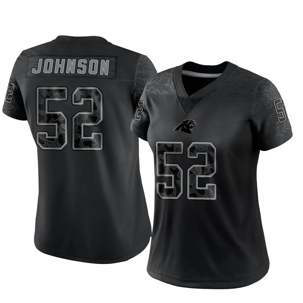 Women's Carolina Panthers Dj Johnson Nike Reflective Limited Black Jersey Women's Carolina Panthers Dj Johnson Nike Reflective Limited Black Jersey