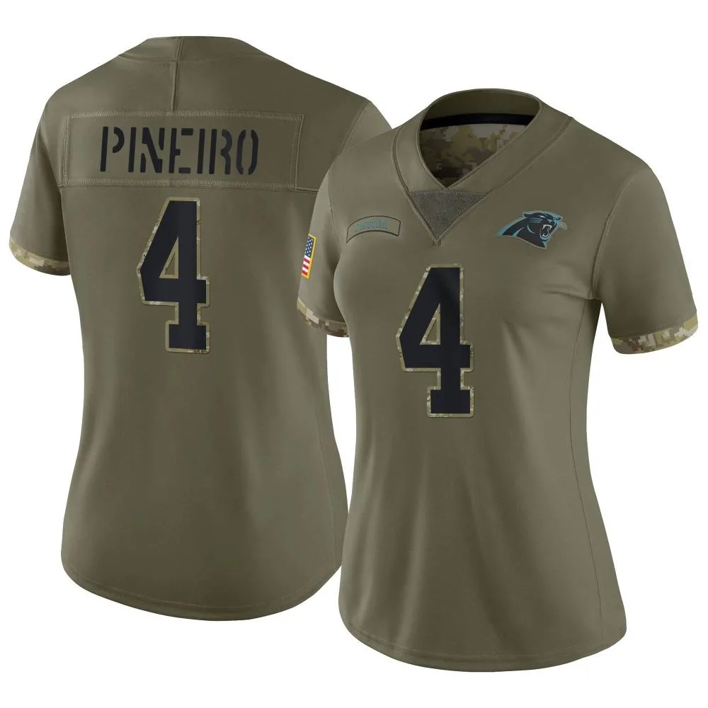 Women's Carolina Panthers Eddy Pineiro Nike 2022 Salute To Service Limited Olive Jersey Women's Carolina Panthers Eddy Pineiro Nike 2022 Salute To Service Limited Olive Jersey