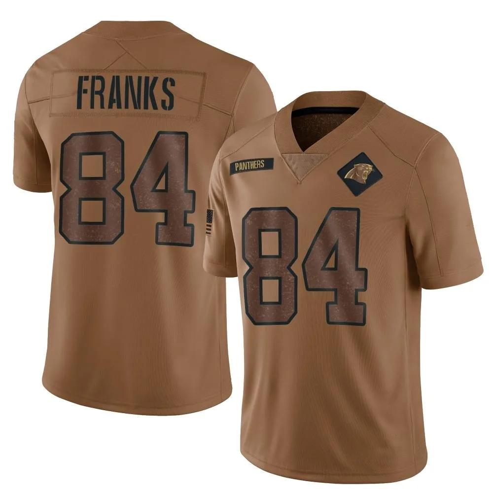 Men's Carolina Panthers Feleipe Franks Nike 2023 Salute To Service Limited Brown Jersey Men's Carolina Panthers Feleipe Franks Nike 2023 Salute To Service Limited Brown Jersey