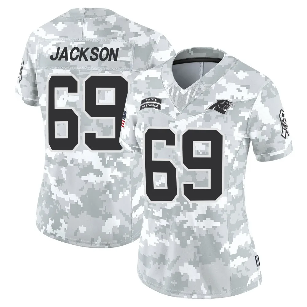 Women's Carolina Panthers Gabe Jackson Nike 2024 Salute to Service Limited Arctic Camo Jersey Women's Carolina Panthers Gabe Jackson Nike 2024 Salute to Service Limited Arctic Camo Jersey