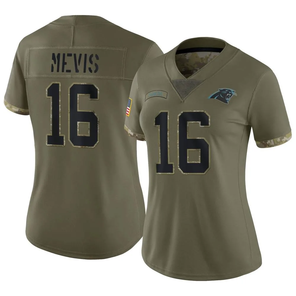 Women's Carolina Panthers Harrison Mevis Nike 2022 Salute To Service Limited Olive Jersey Women's Carolina Panthers Harrison Mevis Nike 2022 Salute To Service Limited Olive Jersey