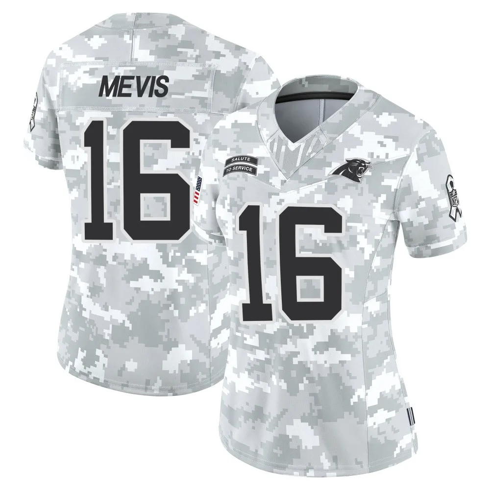 Women's Carolina Panthers Harrison Mevis Nike 2024 Salute to Service Limited Arctic Camo Jersey Women's Carolina Panthers Harrison Mevis Nike 2024 Salute to Service Limited Arctic Camo Jersey