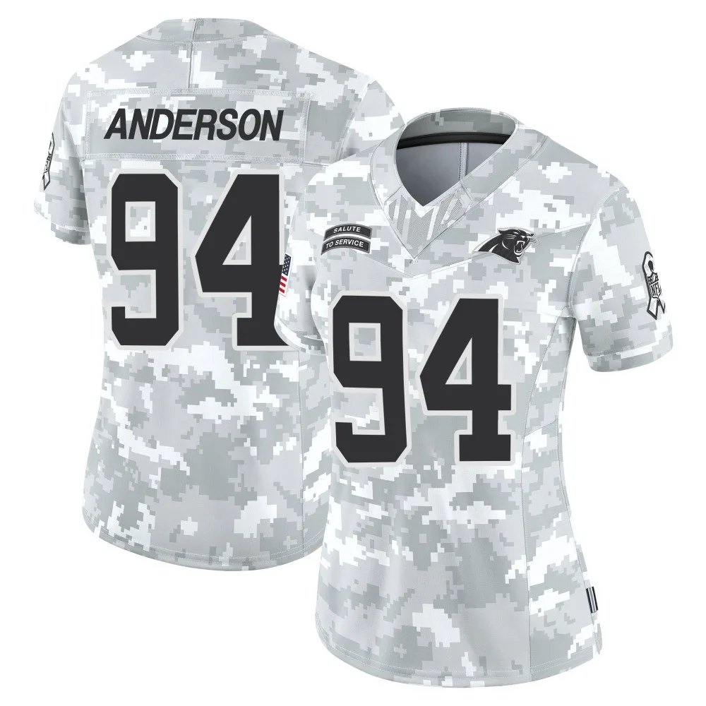Women's Carolina Panthers Henry Anderson Nike 2024 Salute to Service Limited Arctic Camo Jersey Women's Carolina Panthers Henry Anderson Nike 2024 Salute to Service Limited Arctic Camo Jersey