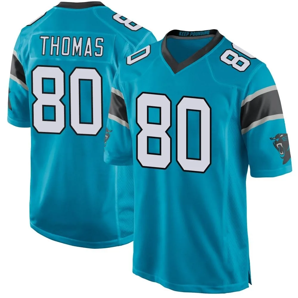 Men's Carolina Panthers Ian Thomas Nike Alternate Game Blue Jersey Men's Carolina Panthers Ian Thomas Nike Alternate Game Blue Jersey