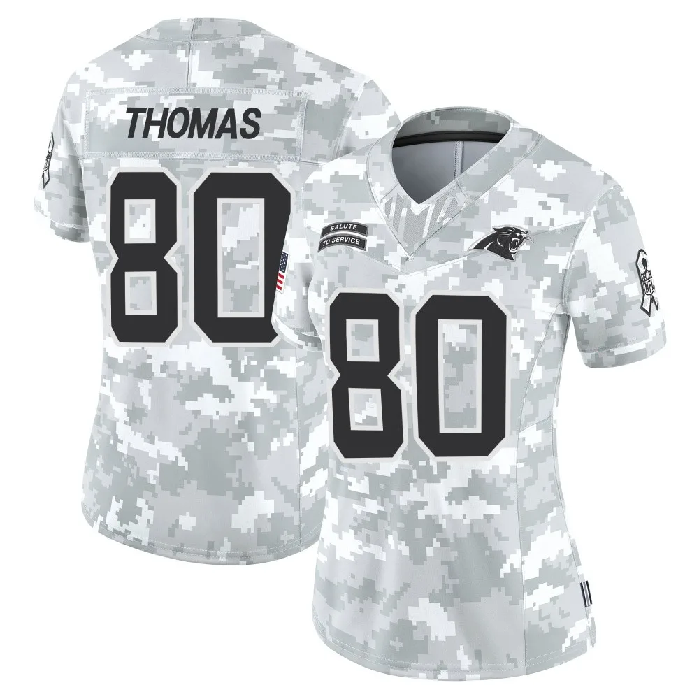 Women's Carolina Panthers Ian Thomas Nike 2024 Salute to Service Limited Arctic Camo Jersey Women's Carolina Panthers Ian Thomas Nike 2024 Salute to Service Limited Arctic Camo Jersey