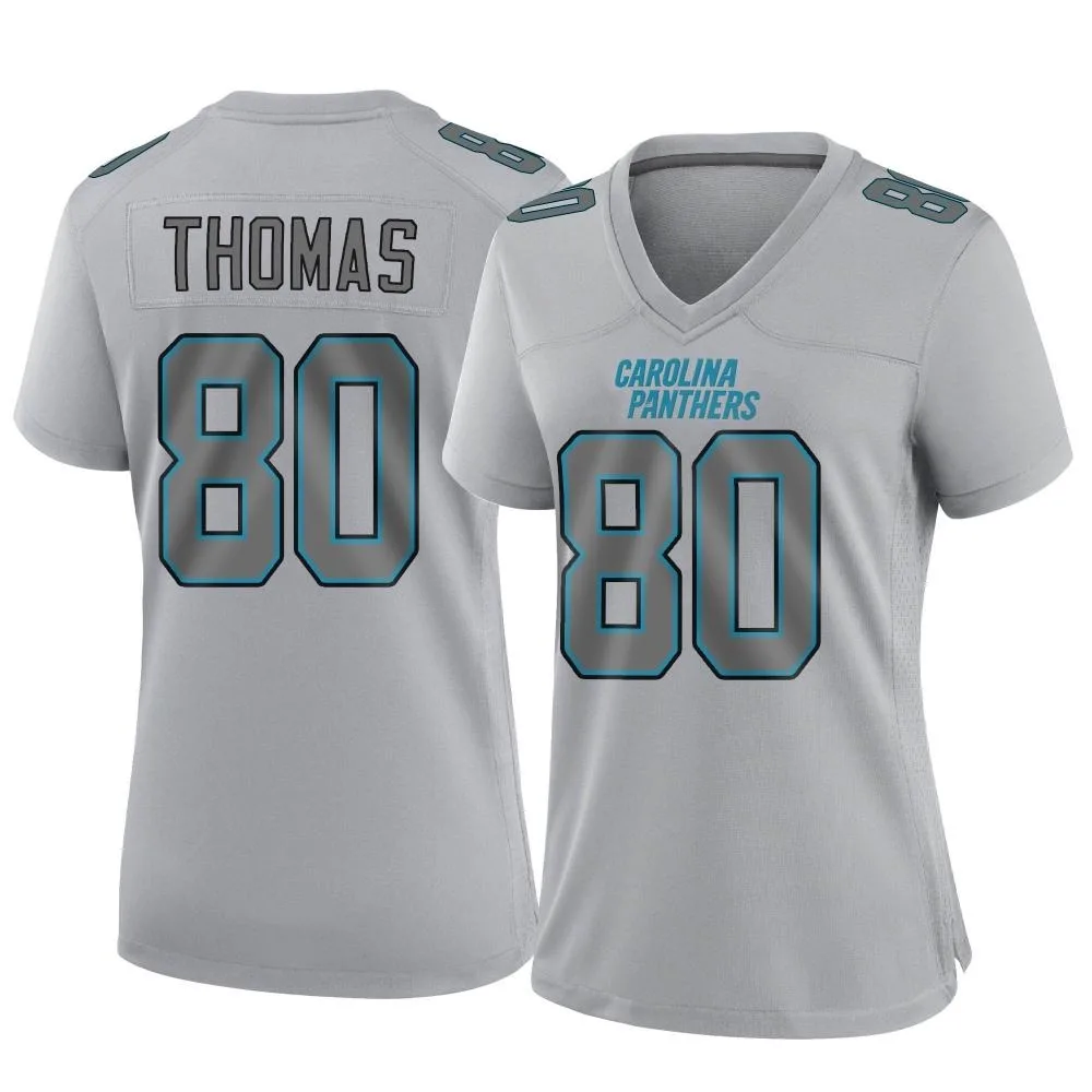 Women's Carolina Panthers Ian Thomas Nike Atmosphere Fashion Game Gray Jersey Women's Carolina Panthers Ian Thomas Nike Atmosphere Fashion Game Gray Jersey