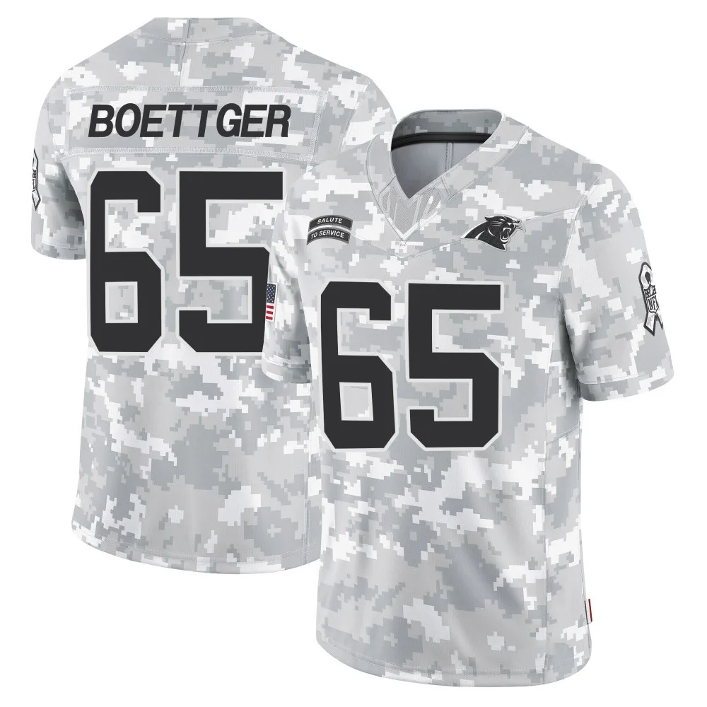 Men's Carolina Panthers Ike Boettger Nike 2024 Salute to Service Limited Arctic Camo Jersey Men's Carolina Panthers Ike Boettger Nike 2024 Salute to Service Limited Arctic Camo Jersey