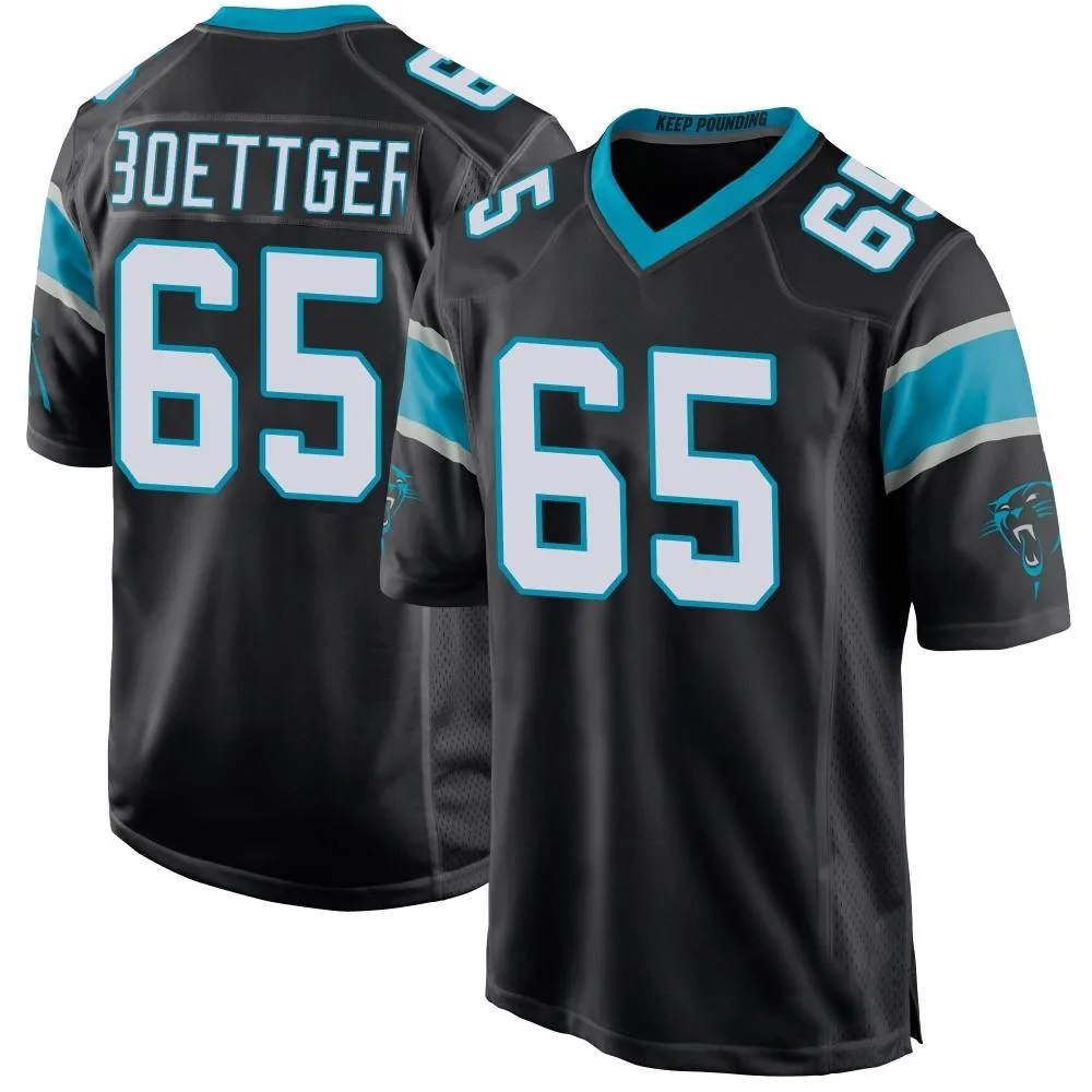 Men's Carolina Panthers Ike Boettger Nike Team Color Game Black Jersey Men's Carolina Panthers Ike Boettger Nike Team Color Game Black Jersey