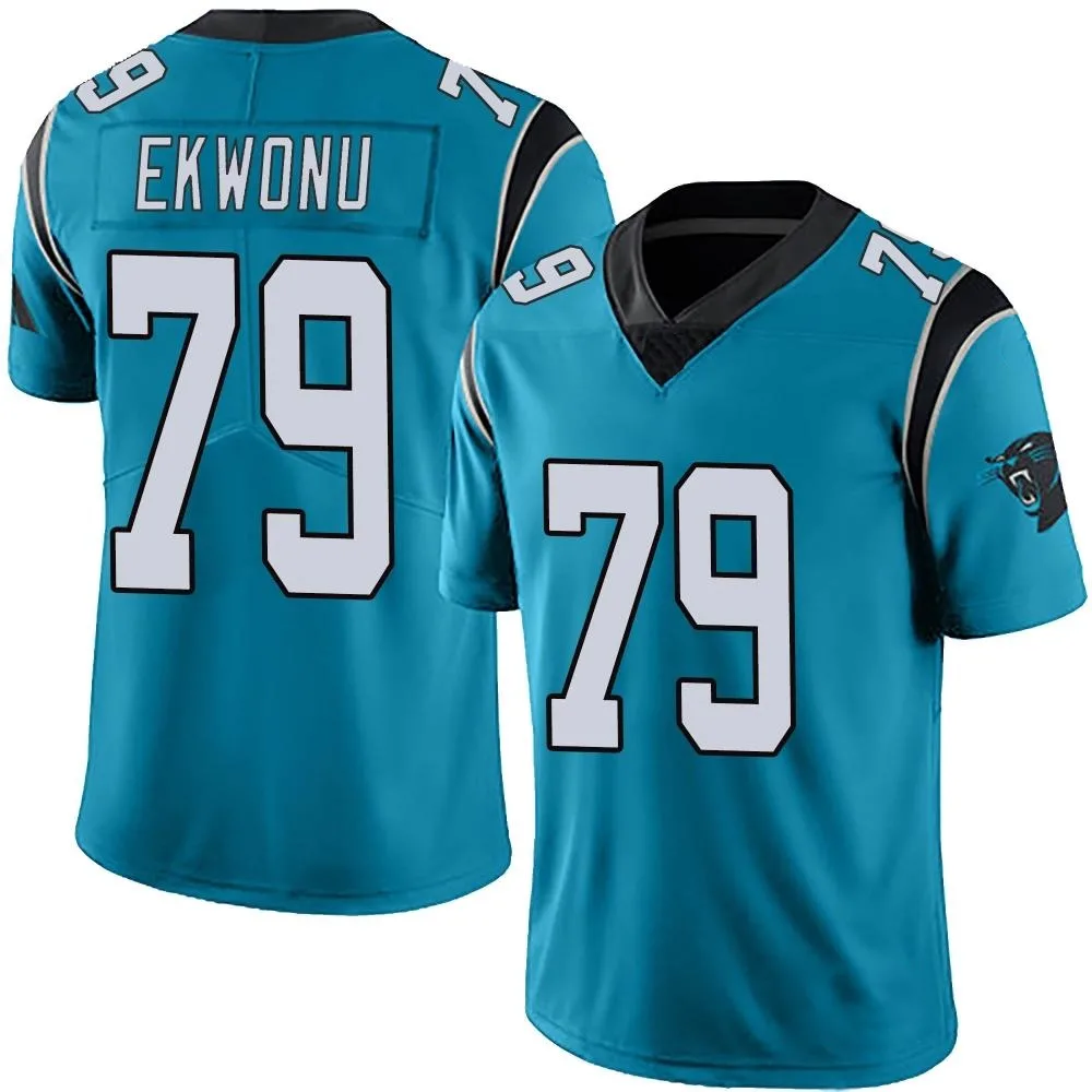Men's Carolina Panthers Ikem Ekwonu Nike Alternate Vapor Untouchable Limited Blue Jersey Men's Carolina Panthers Ikem Ekwonu Nike Alternate Vapor Untouchable Limited Blue Jersey