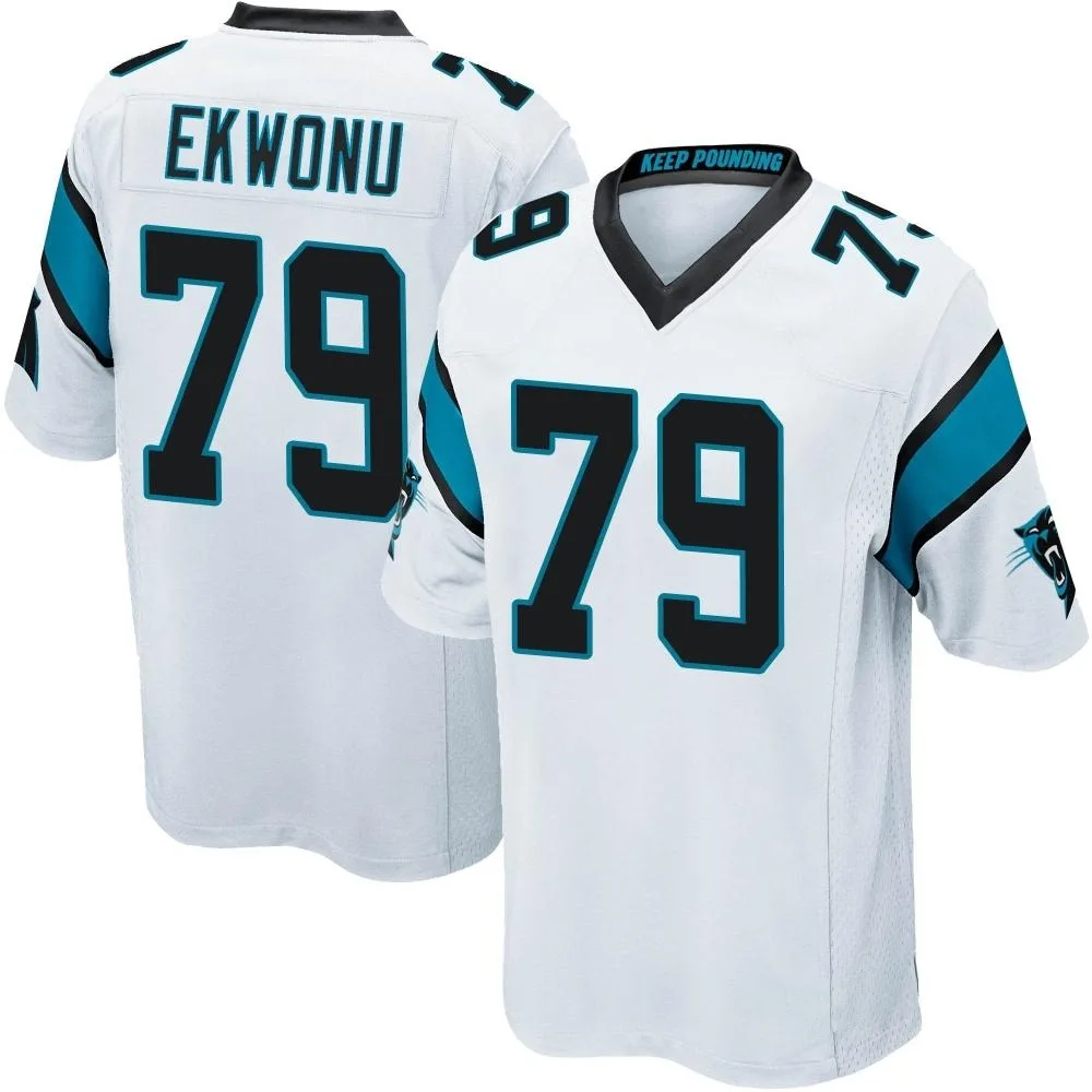 Men's Carolina Panthers Ikem Ekwonu Nike Game White Jersey Men's Carolina Panthers Ikem Ekwonu Nike Game White Jersey